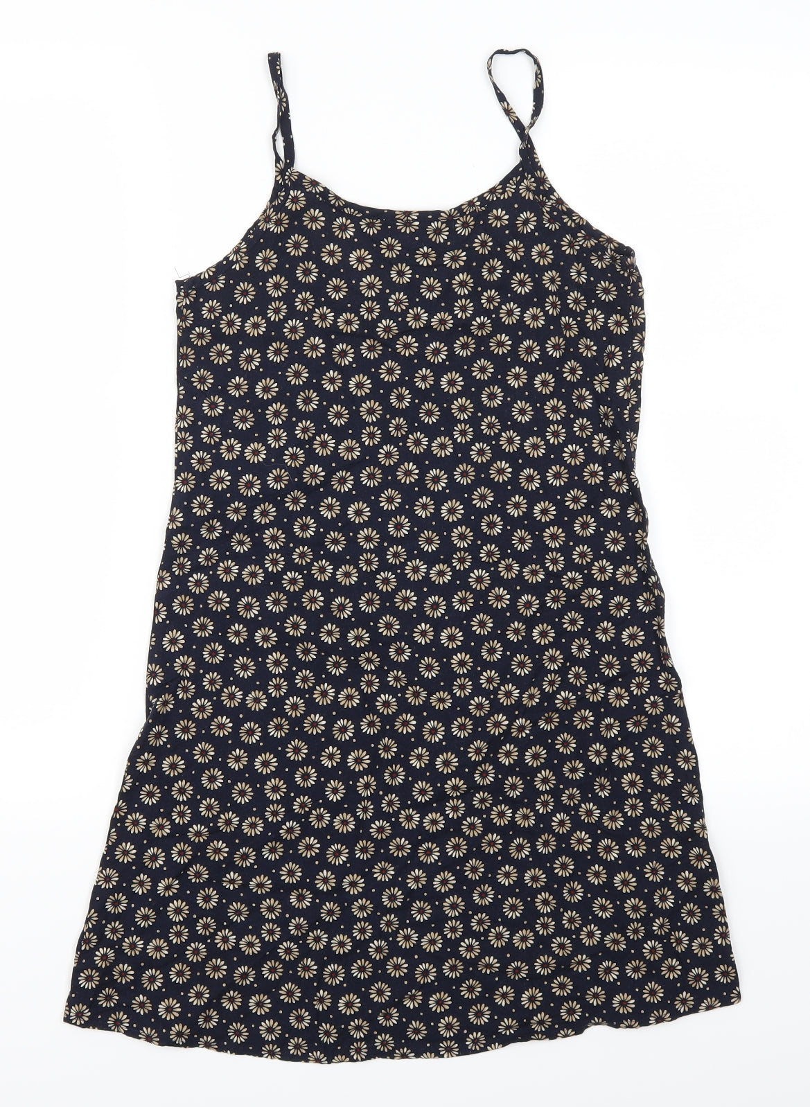 In Sync Womens Blue Floral  Tank Dress  Size S