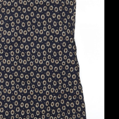 In Sync Womens Blue Floral  Tank Dress  Size S