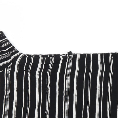 Womens UK Size 10 New Look Black Basic Blouse
