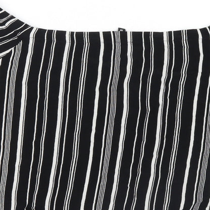 Womens UK Size 10 New Look Black Basic Blouse