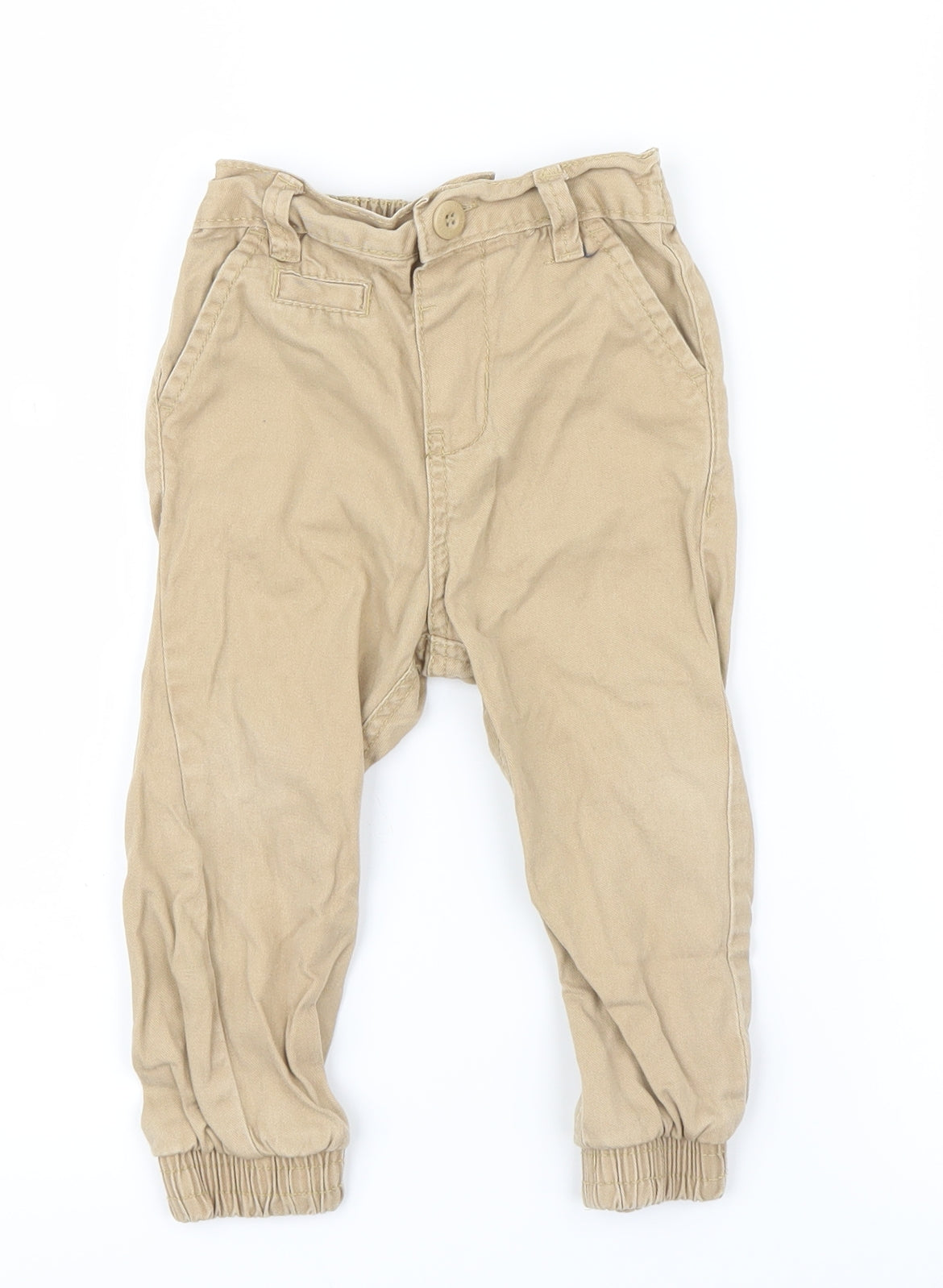 Little Rebel Boys Beige   Capri Trousers Size 18-24 Months
