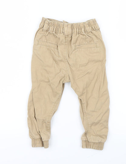 Little Rebel Boys Beige   Capri Trousers Size 18-24 Months