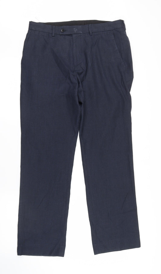 George Mens Blue   Trousers  Size 35 in L28 in