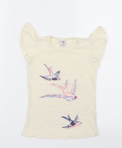 Store Twenty One Girls Ivory   Basic T-Shirt Size 3-4 Years