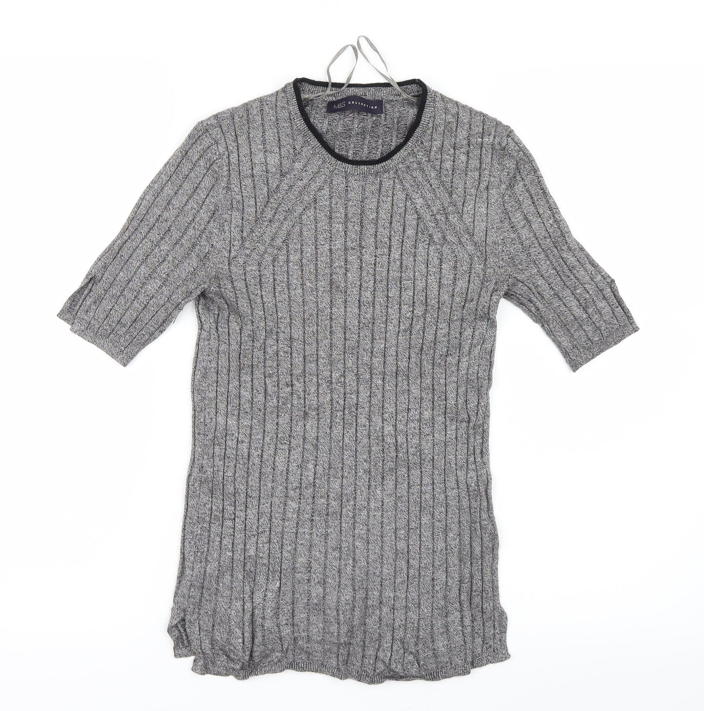 Womens UK Size 8 Marks and Spencer Grey Basic T-Shirt