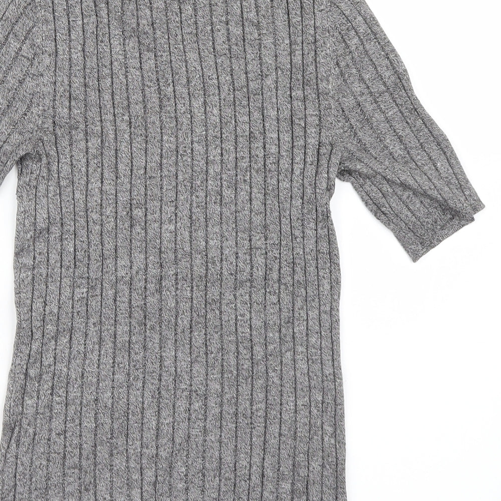 Womens UK Size 8 Marks and Spencer Grey Basic T-Shirt