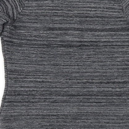 Logo Womens Grey  Knit Pullover Jumper Size M