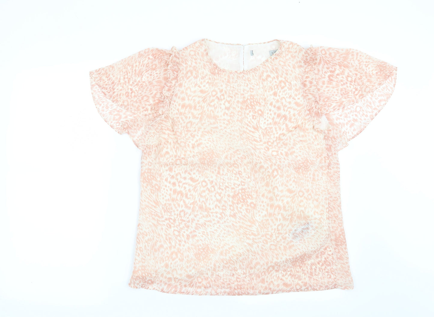 Womens UK Size 10 Preworn Pink Basic Blouse