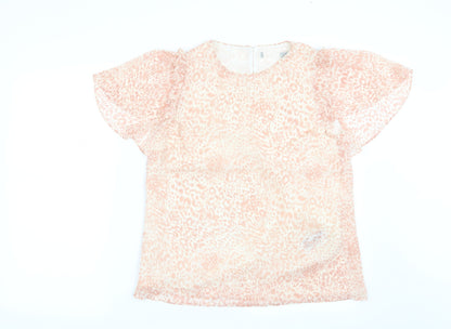 Womens UK Size 10 Preworn Pink Basic Blouse