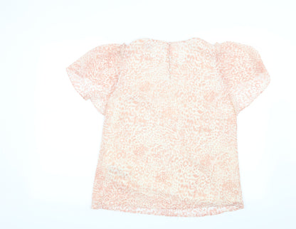 Womens UK Size 10 Preworn Pink Basic Blouse
