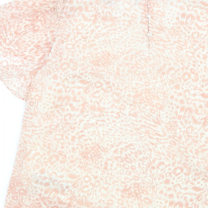 Womens UK Size 10 Preworn Pink Basic Blouse