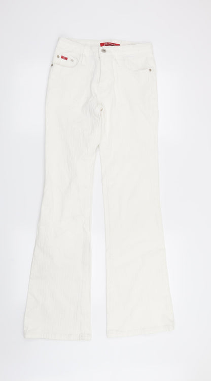 Womens UK Size 28 in Preworn Regular Fit Straight White Jeans