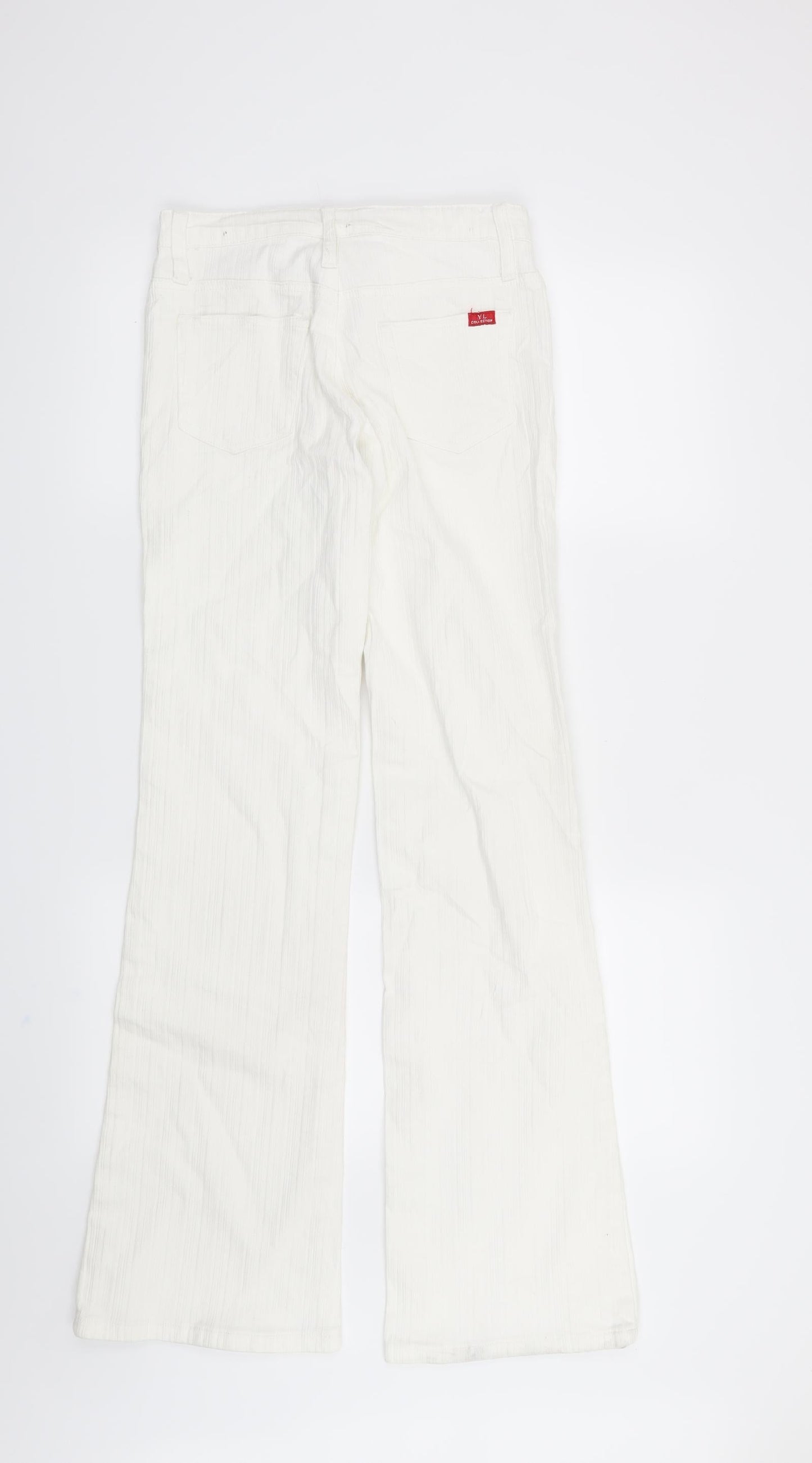 Womens UK Size 28 in Preworn Regular Fit Straight White Jeans