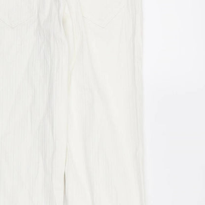 Womens UK Size 28 in Preworn Regular Fit Straight White Jeans