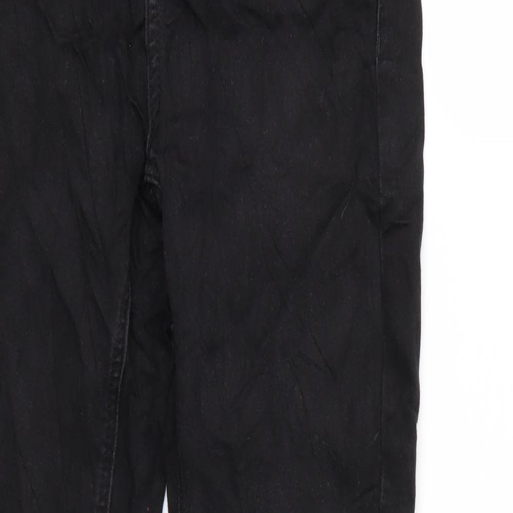 Womens UK Size XS Villa Regular Fit Skinny Black Jeans