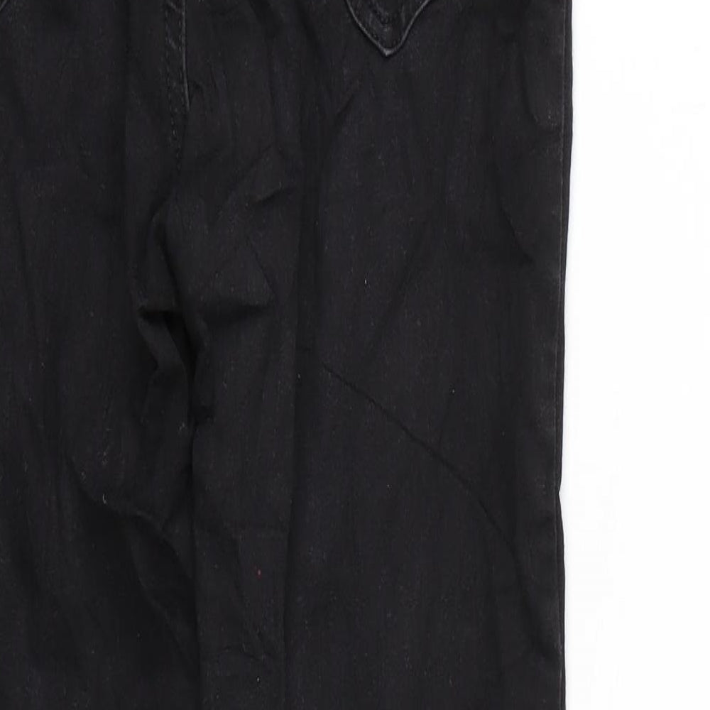 Womens UK Size XS Villa Regular Fit Skinny Black Jeans