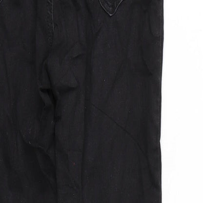 Womens UK Size XS Villa Regular Fit Skinny Black Jeans