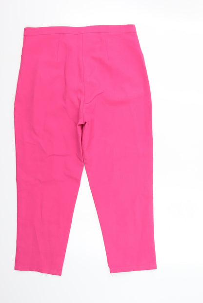 Here + There Womens Pink   Cropped Trousers Size 30 L23 in
