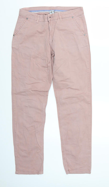 Womens UK Size 36 Up Fashion Regular Fit  Pink Trousers