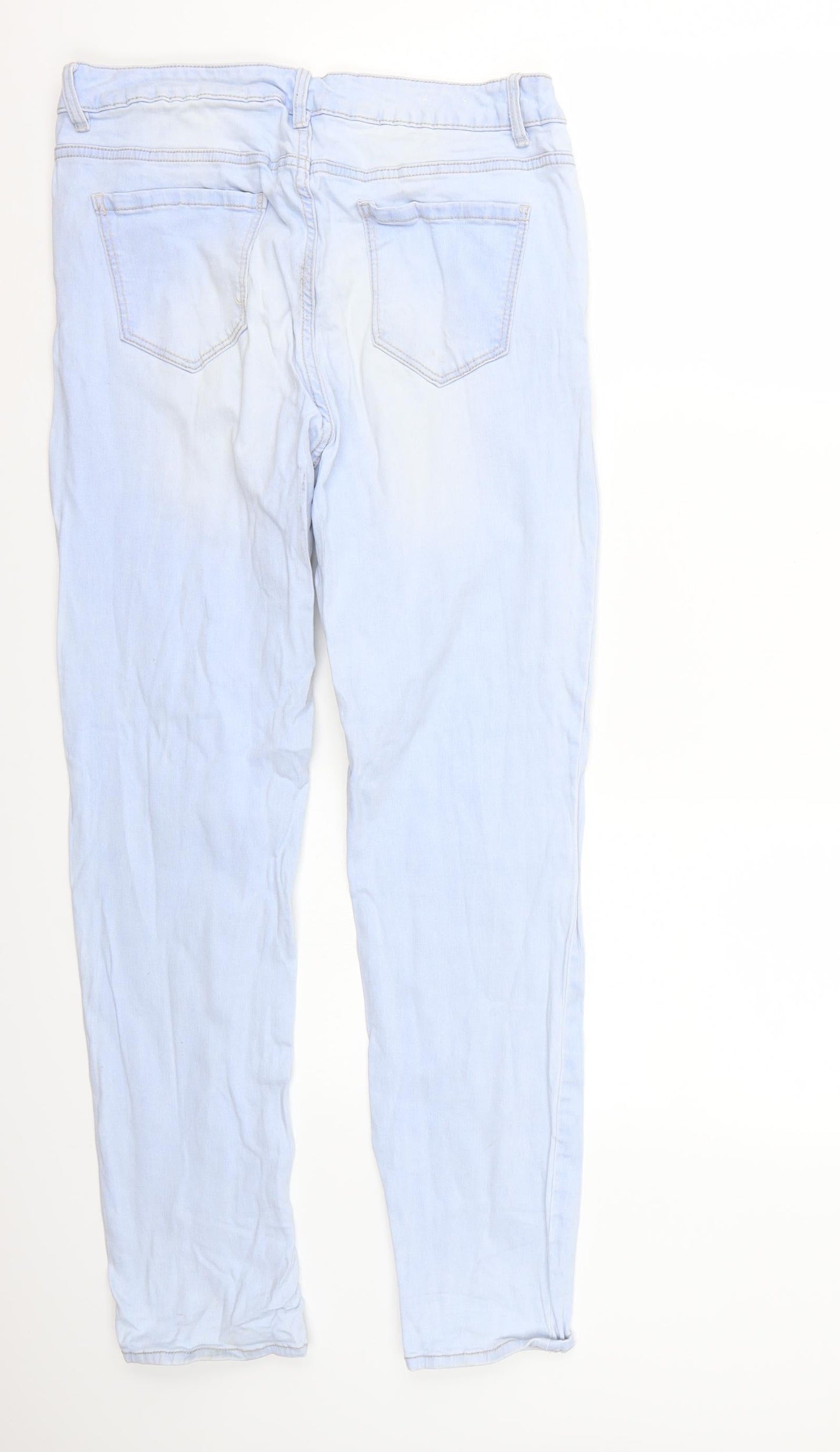 Womens UK Size 14 Preworn Regular Fit Skinny Blue Jeans