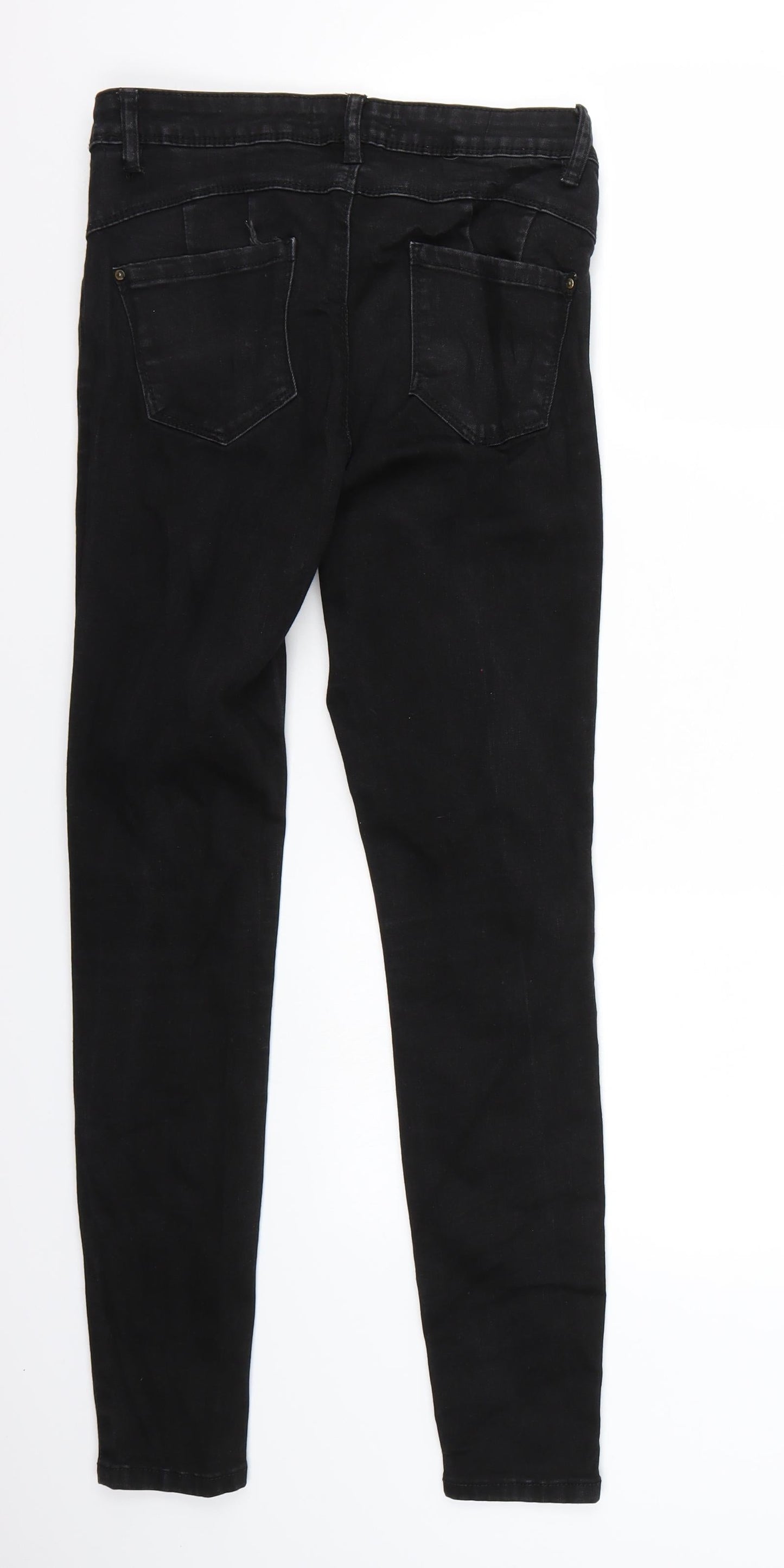 Denim & Co. Womens Black   Skinny Jeans Size 10 L27 in