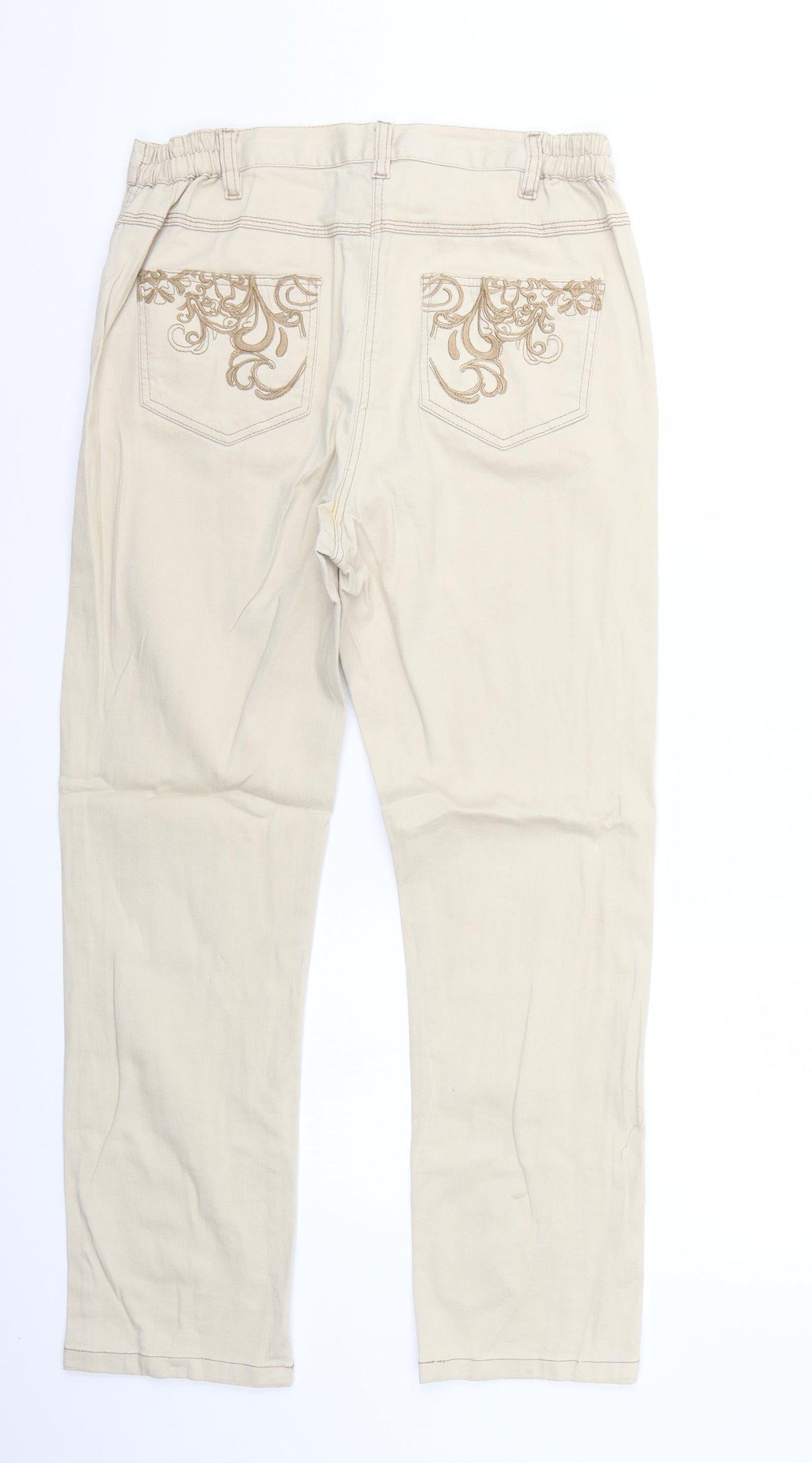 being casual Womens Beige   Cropped Jeans Size 12 L30 in