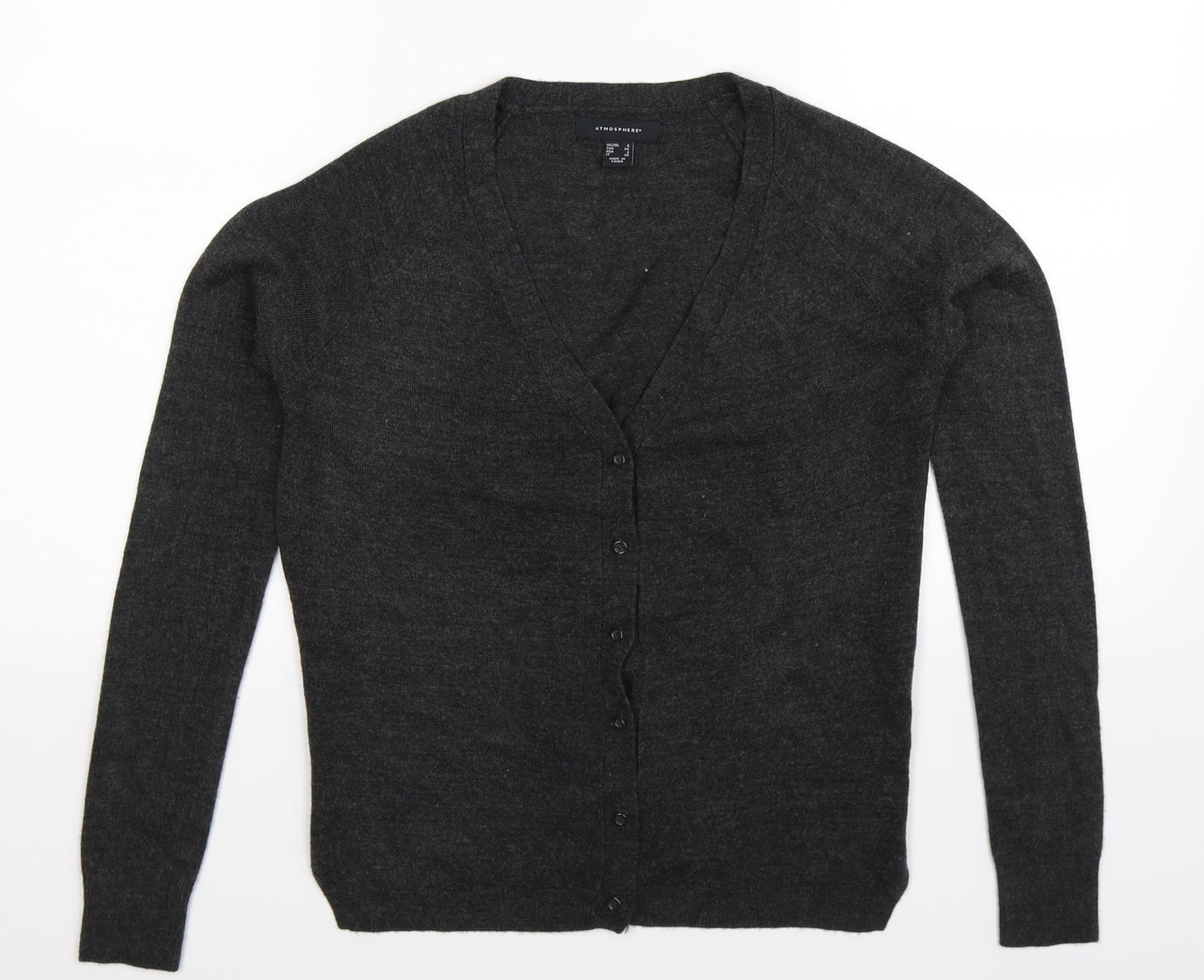 Atmosphere Womens Grey  Knit Cardigan Jumper Size 6