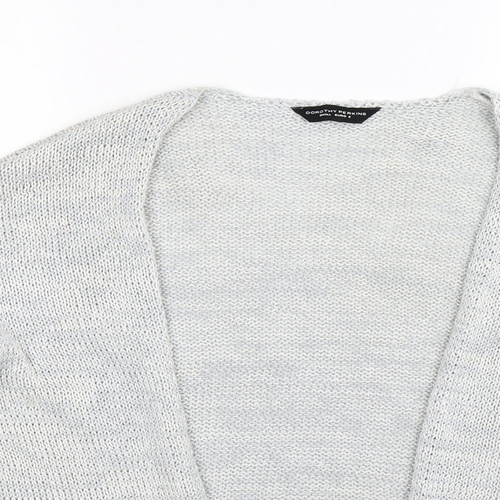 Dorothy Perkins Womens Grey  Knit Cardigan Jumper Size S