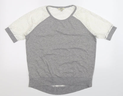 Papaya Womens Grey   Pullover Sweatshirt Size 12