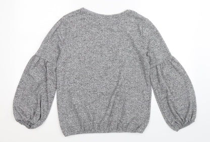 Dorothy Perkins Womens Grey  Knit Pullover Jumper Size 12