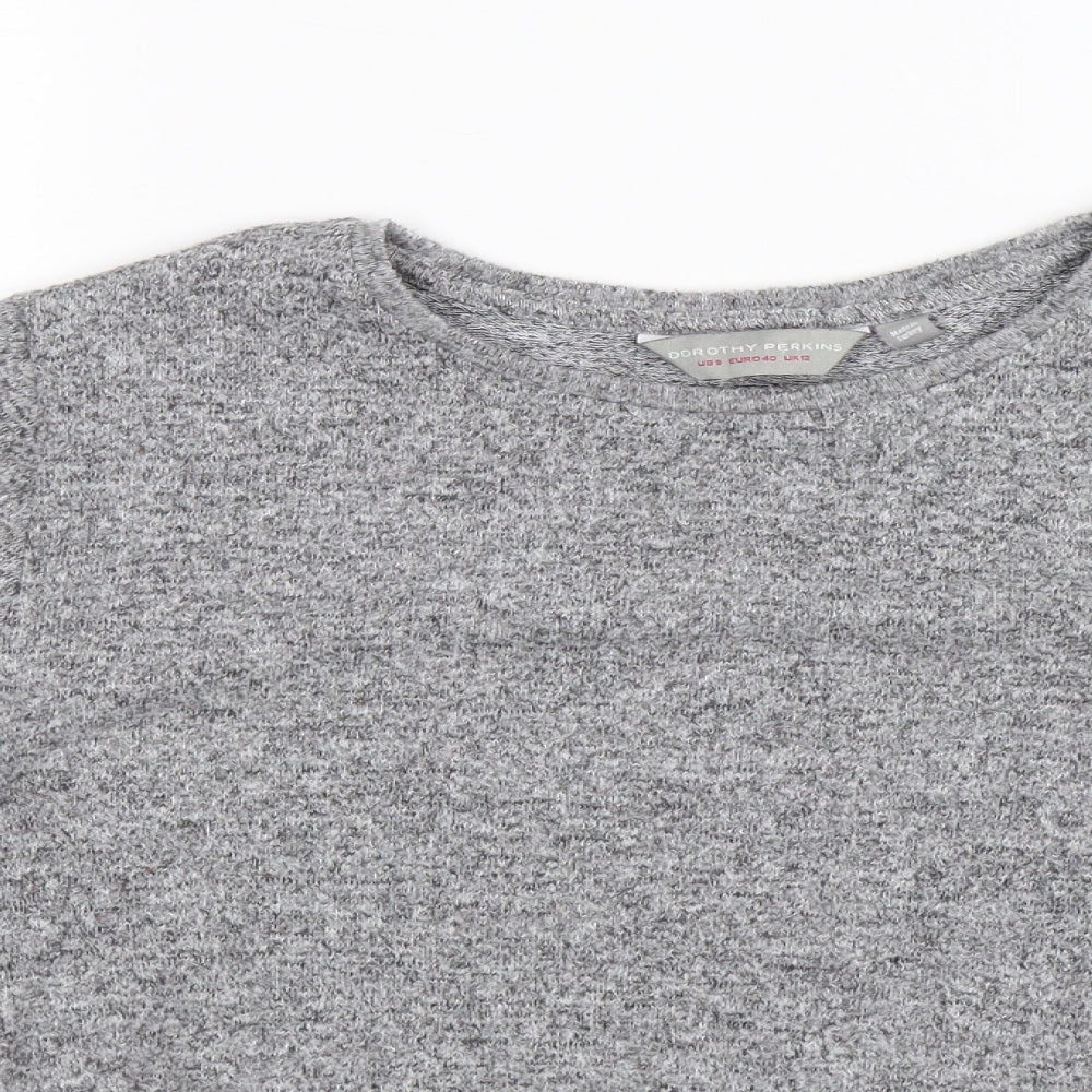 Dorothy Perkins Womens Grey  Knit Pullover Jumper Size 12
