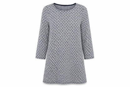 Zuiki Womens Blue Geometric  Pullover Jumper Size S