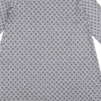 Zuiki Womens Blue Geometric  Pullover Jumper Size S