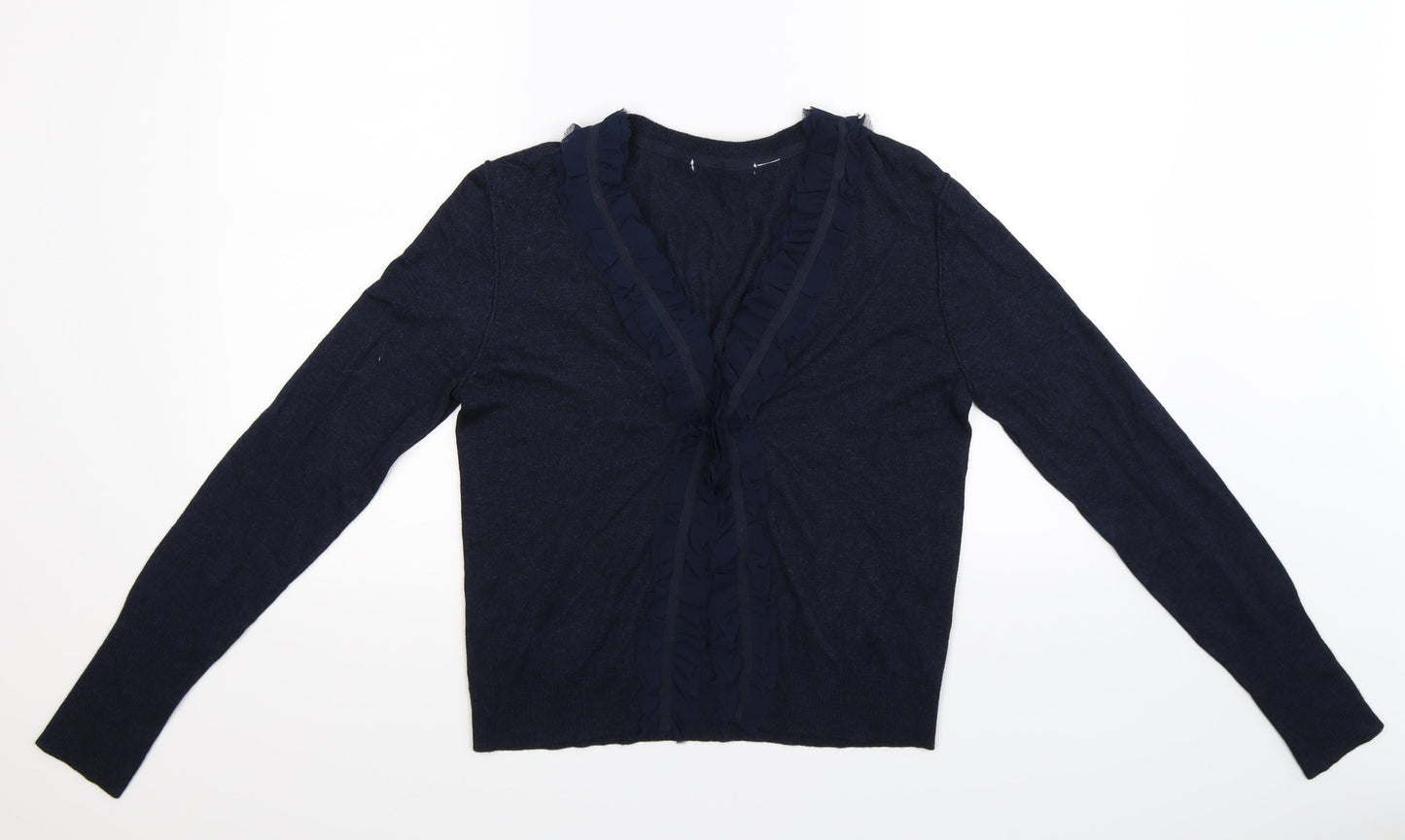 Preworn Womens Blue  Knit Cardigan Jumper Size M