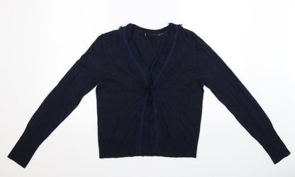 Preworn Womens Blue  Knit Cardigan Jumper Size M