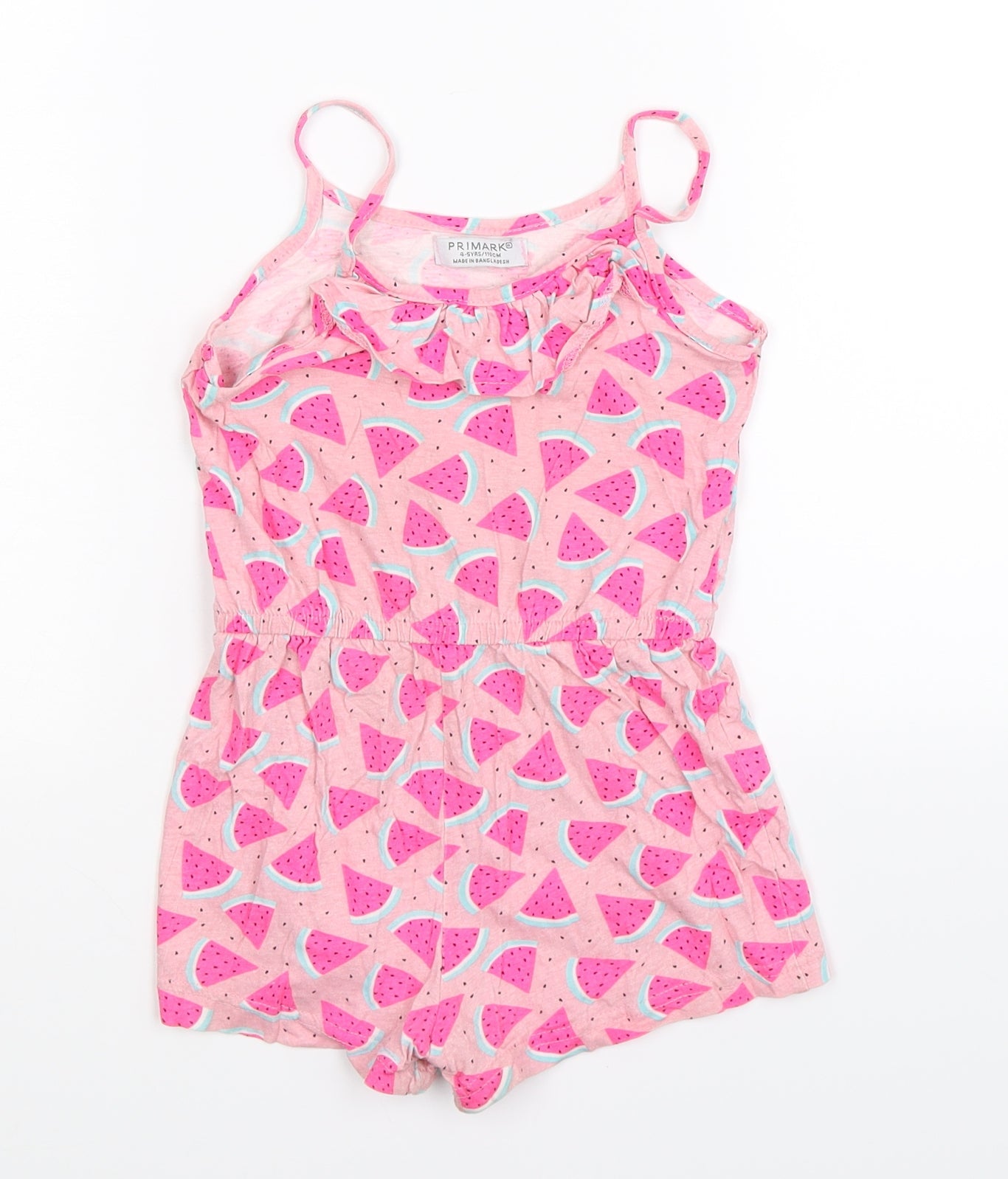 Primark Girls Pink   Playsuit One-Piece Size 4-5 Years