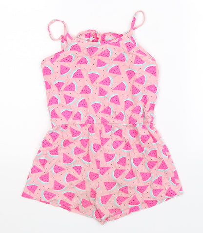Primark Girls Pink   Playsuit One-Piece Size 4-5 Years