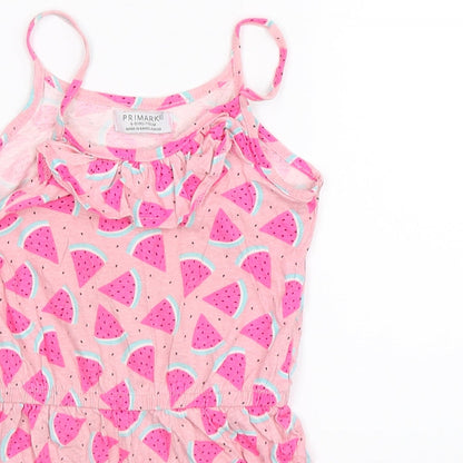 Primark Girls Pink   Playsuit One-Piece Size 4-5 Years