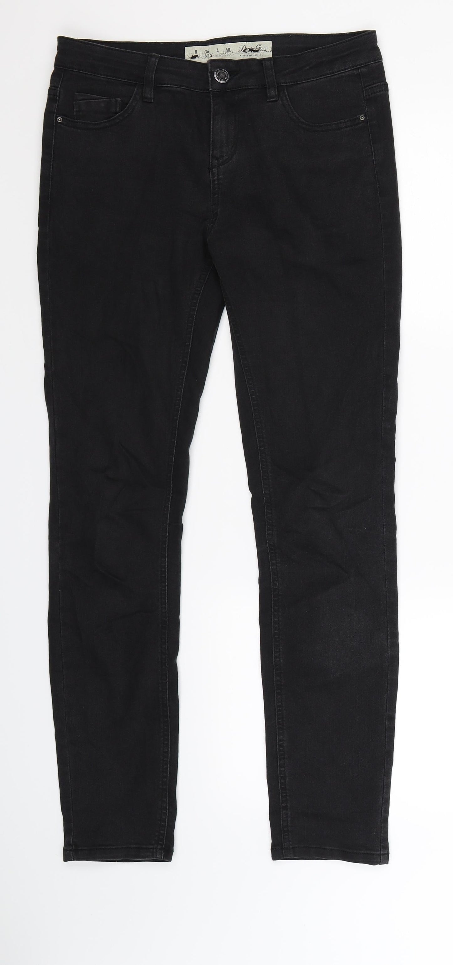 Denim Co Womens Black  Denim Skinny Jeans Size 8 L29 in
