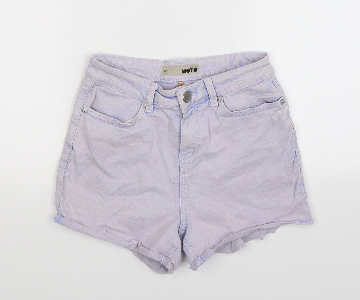 Topshop Womens Purple  Denim Hot Pants Shorts Size 28 in
