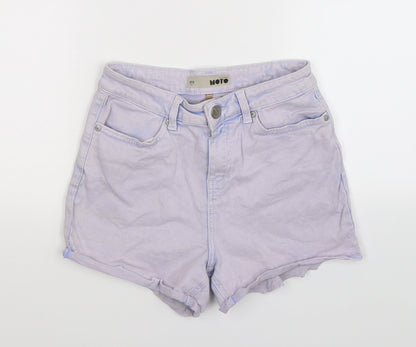 Topshop Womens Purple  Denim Hot Pants Shorts Size 28 in