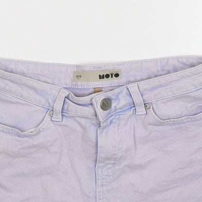 Topshop Womens Purple  Denim Hot Pants Shorts Size 28 in