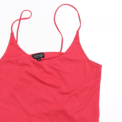 Womens UK Size 10 Topshop Multicoloured Basic Tank