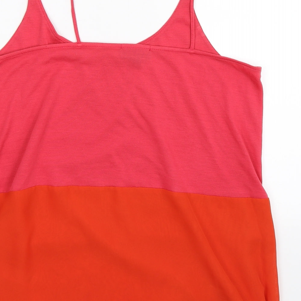 Womens UK Size 10 Topshop Multicoloured Basic Tank