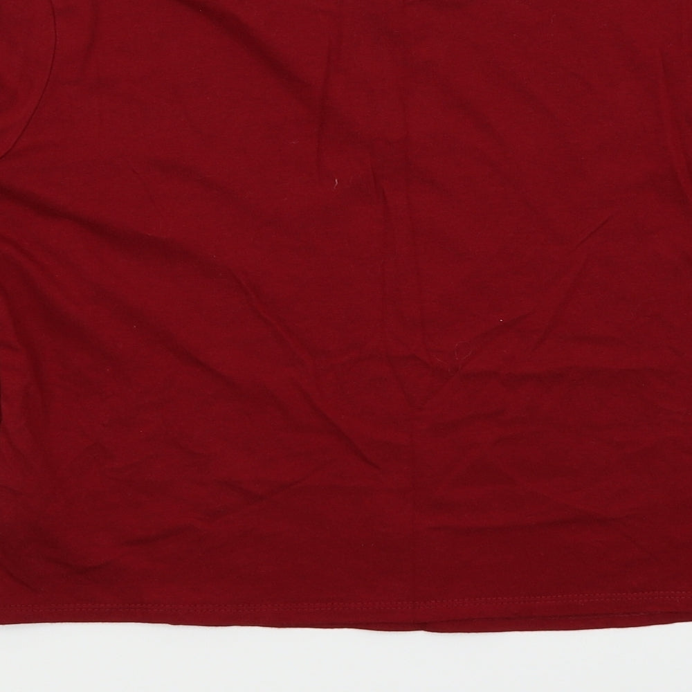 FOREVER 21 Womens Red   Basic Button-Up Size 6