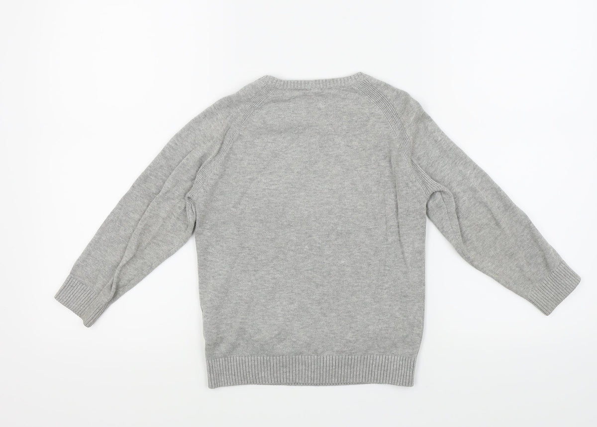 H&M Boys Grey   Pullover Sweatshirt Size 5-6 Years