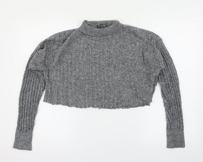 Primark Womens Grey  Knit Pullover Jumper Size S  - Cropped