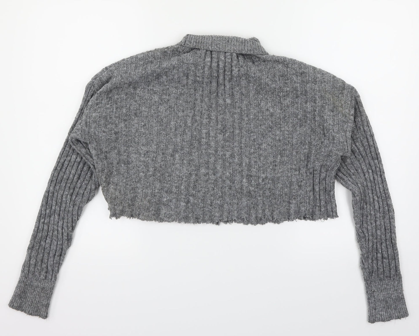 Primark Womens Grey  Knit Pullover Jumper Size S  - Cropped