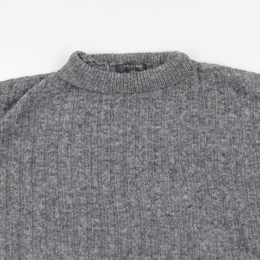 Primark Womens Grey  Knit Pullover Jumper Size S  - Cropped