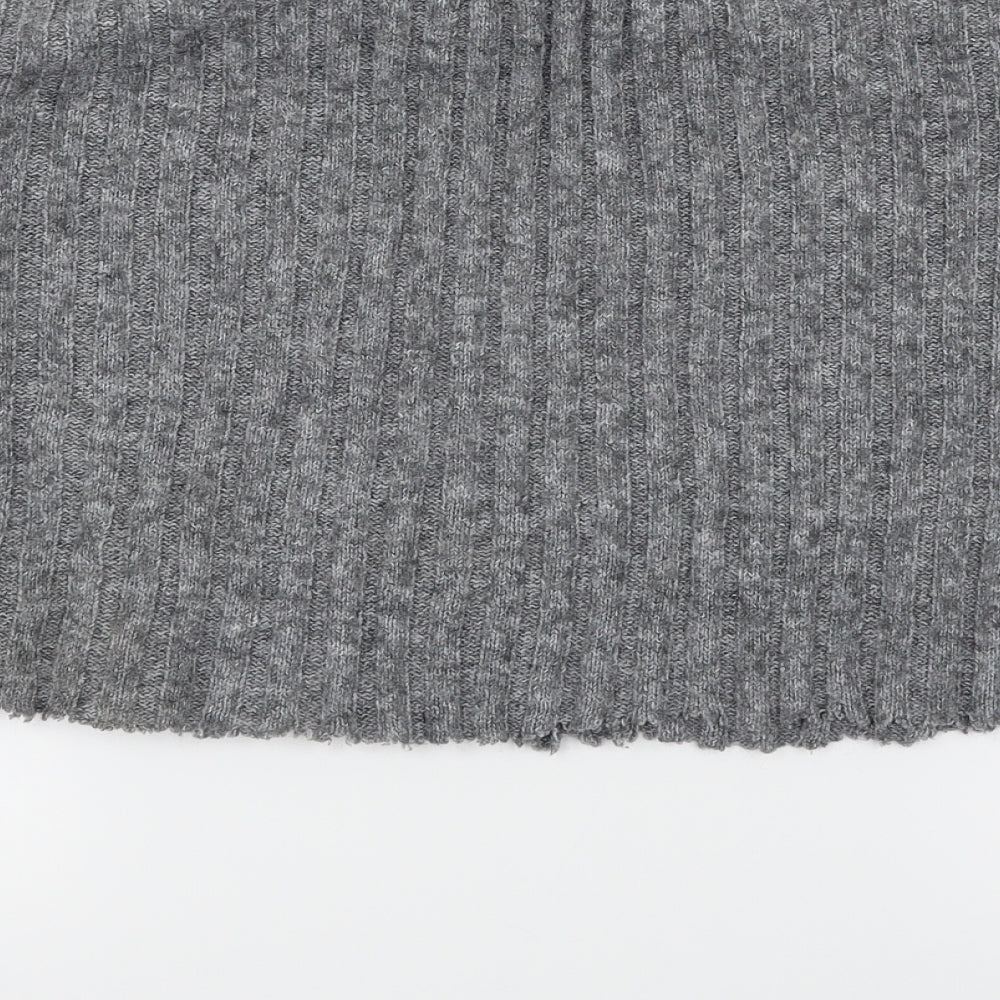 Primark Womens Grey  Knit Pullover Jumper Size S  - Cropped